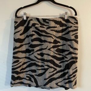 Merona Animal Print Mini Skirt - Black and Gray